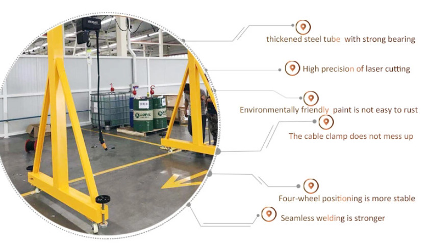 Mini Type Outdoor Span 5M Portable Gantry Crane
