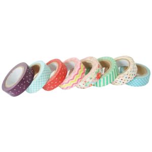 Singer Sided Rubber Coloured Floral Christmas Washi Tape