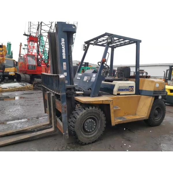 FD50-6 5 Ton Diesel Used Komatsu Forklift 1450mm Width
