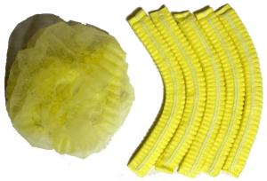 China Round Yellow Nursing 21&quot; Disposable Bouffant Caps wholesale