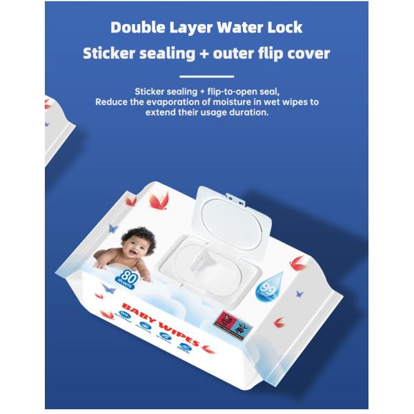 Wholesale bulk pack 80 Spunlace Nonwoven Fabric baby wet wipes