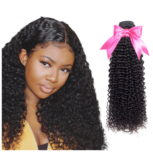 Healthy Remy Indian Hair Extensions / 22 Inch Hair Bundles With Closure Kinky