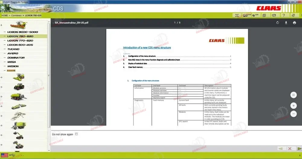 Agriculture Tool For CLAAS SCANNER (CANUSB) Interface CANBUS MetaDiag Agriculture Construction Truck Excavator Diagnosti