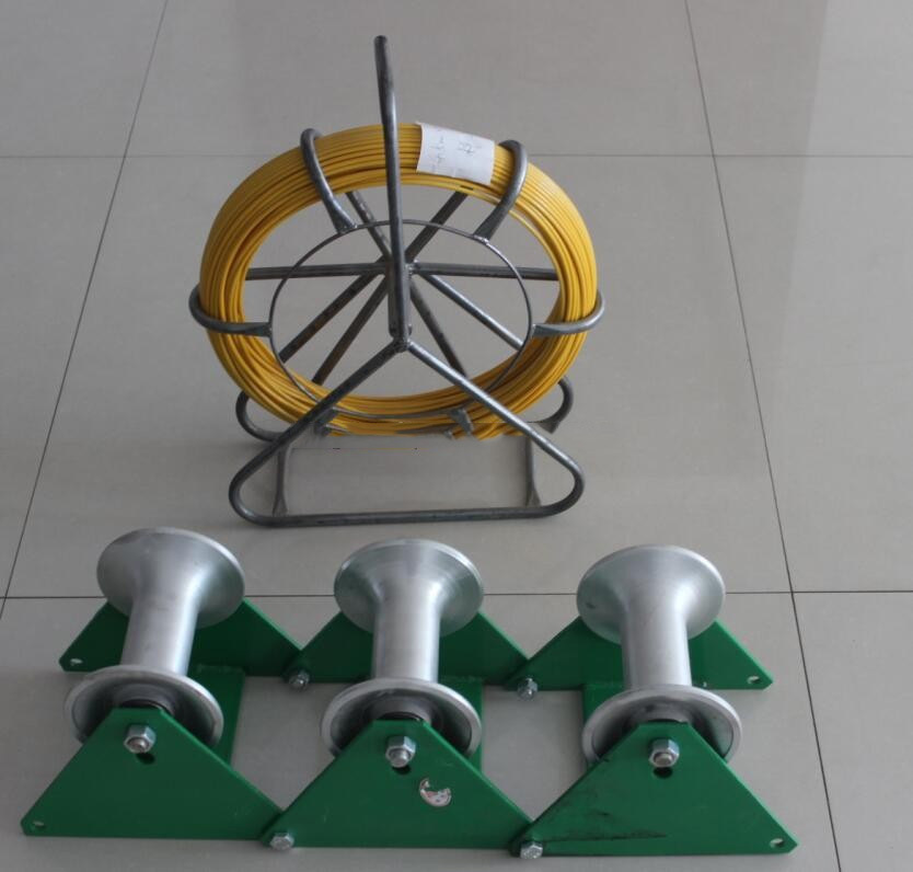 Wire Rope Cable Stringing Roller Steel Cabel Roller Three Wheel Cable Roller