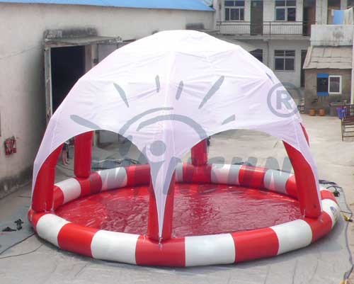 Three - Layer PVC Large Inflatable Swimming Pool Non Toxic For Water Parks