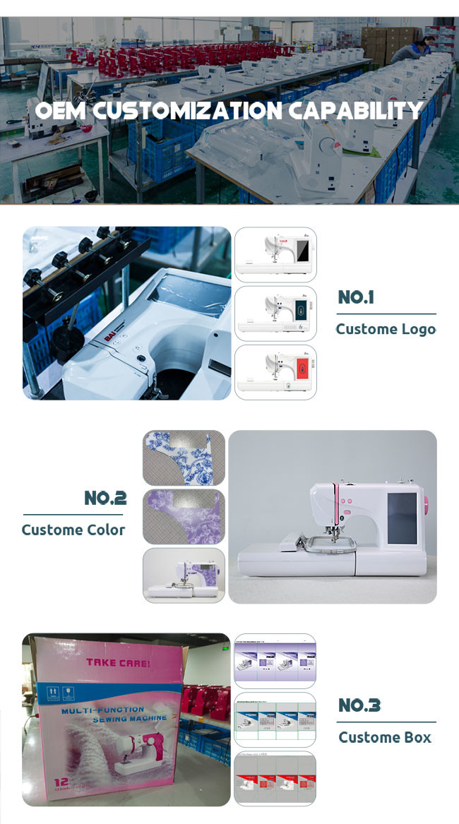 Hat Single Head Embroidery Machine 100mm Self Threading Embroidery Machine
