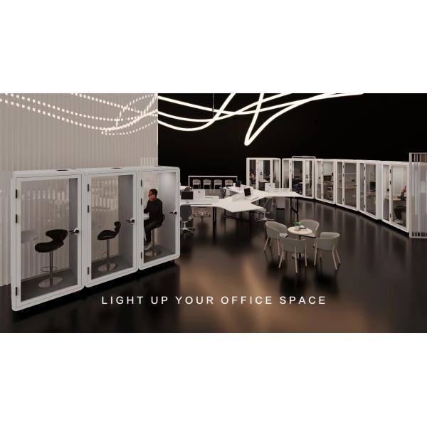 Portable Modern Office Privacy Booth , 6 Person Meeting Pod For Office