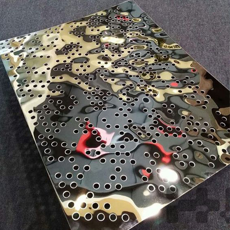 Perforated Ripple Finish 304 316 Stainless Steel Sheet For Ceiling Wall Panels
