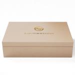 Customized Luxury PU Leather Flap Gold Hot Stamp Logo Skincare Kit Box Beauty