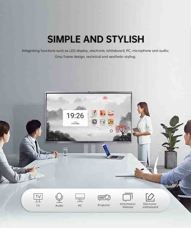 Education Smart Interactive Flat Panel 3840×2160 98 Inch Interactive Panel
