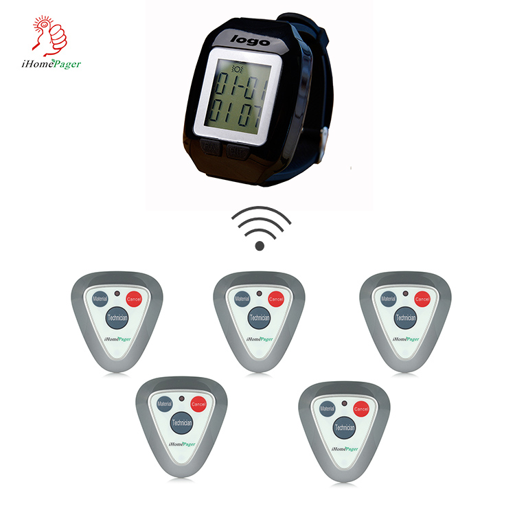 restaurant sound and light alarm pager with strong signal for waiter or waitress