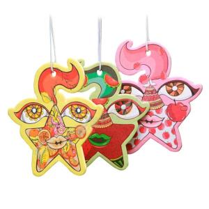 China Star Style Black Hanging Paper Air Freshener Scents Card wholesale