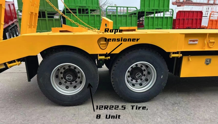 2 Axle 40 Feet Heavy Load Semi Low Bed Trailer for Sale in Congo