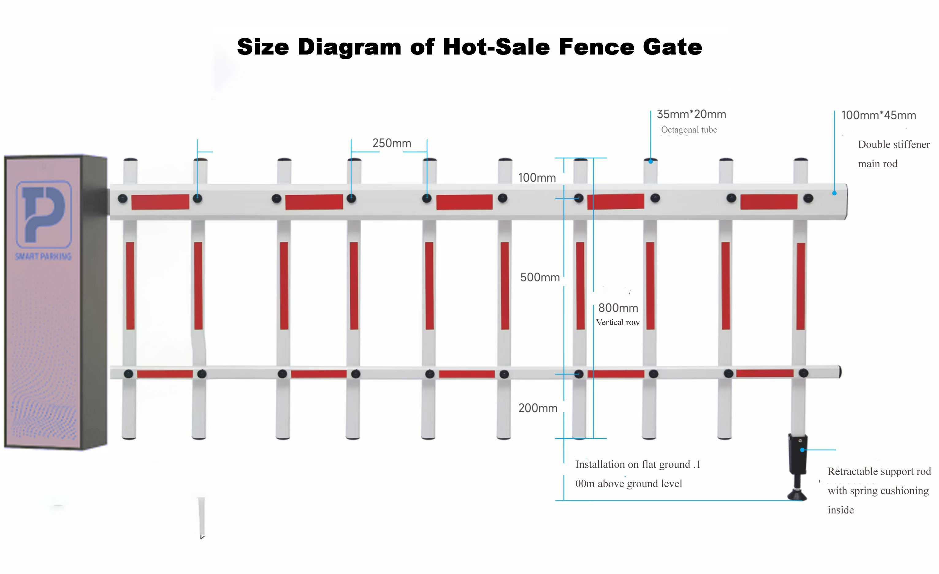 Entrance And Exit Automatic Barrier Gate Car Parking Turnstiles Waterproof
