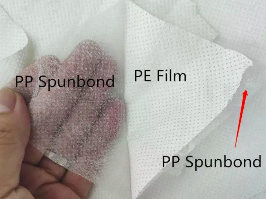 SFS 3 Layers PP Non Woven Fabric Breathable Film Hot Laminated For Desiccant Bag