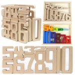 Jenga Games Wooden Building Blocks Toy Number Montessori
