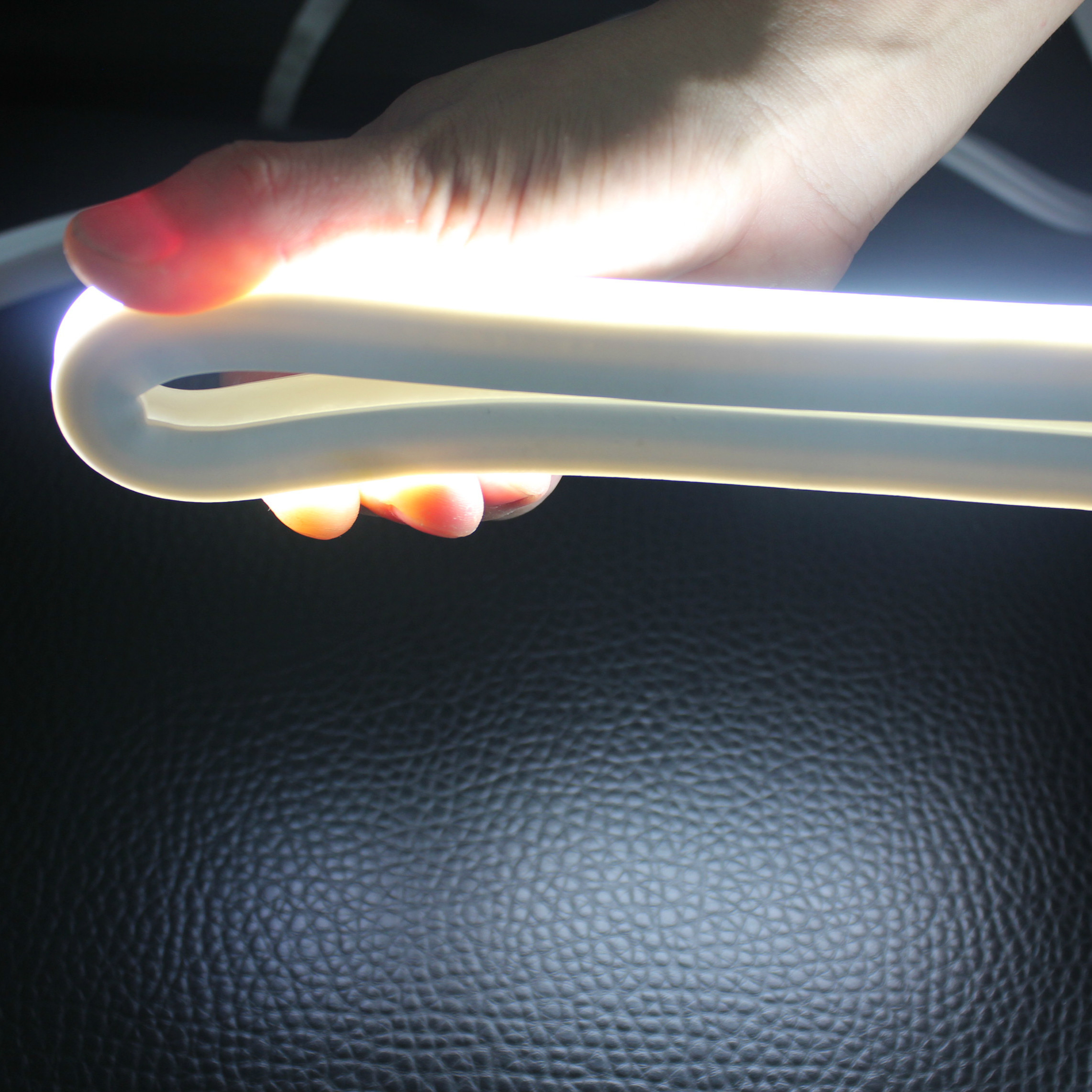 New 12v white silicone flexible neon-flex led rope lightings square 16x16mm anti-uv PVC neon strip top-view 2835 smd
