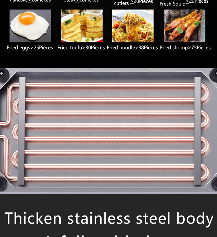 Restaurant Kitchen Equipment Outdoor Flat Plate Electric Grills for Perfect Hamburger