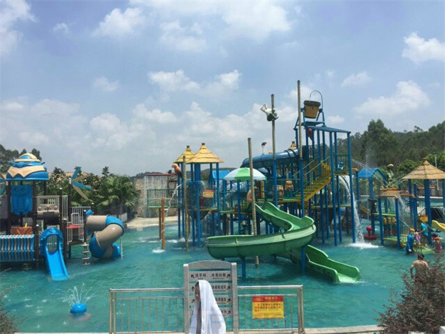 Customized Playground Water Slide Medium Theme Park Aqua Tower