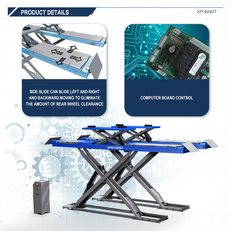Super-Thin Scissor Car Lift for Wheel Alignment