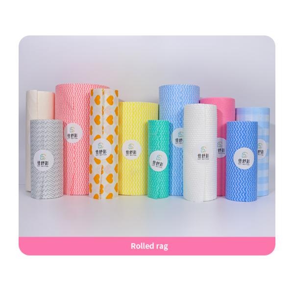 ODM Blue Disposable Dish Cloths On A Roll Nonwoven Disposable Washcloths For Dishes