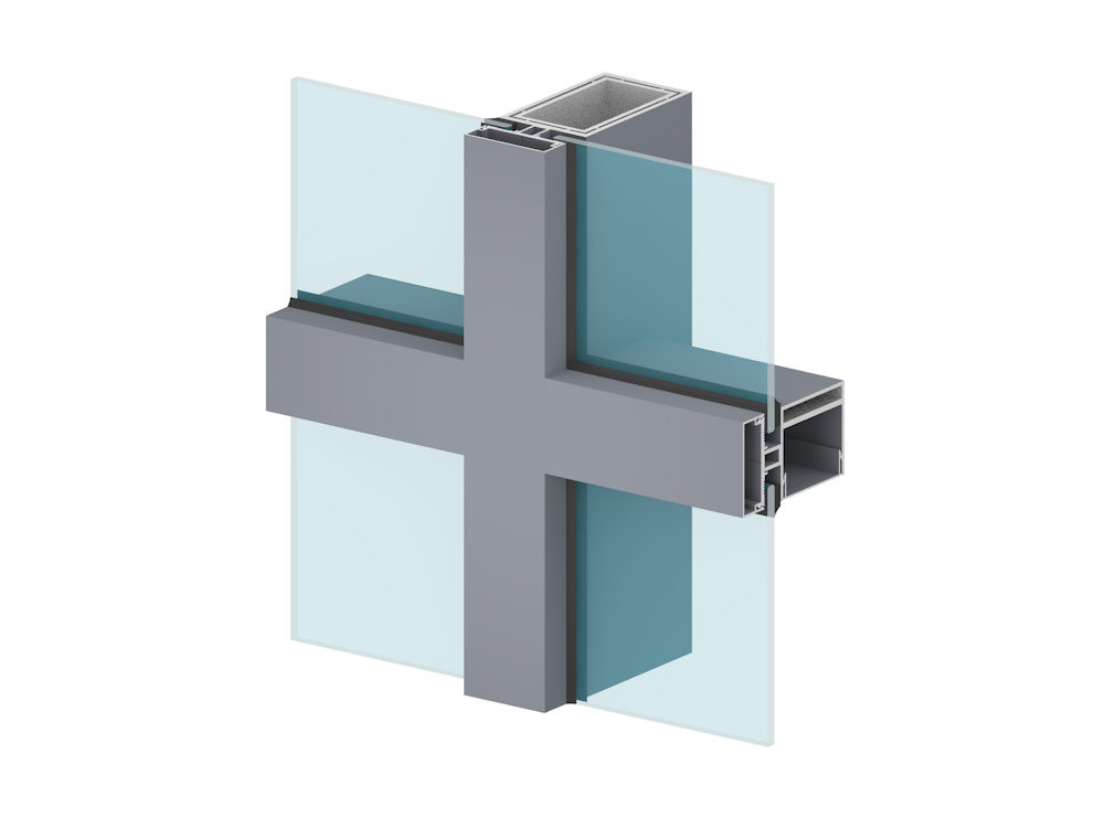6000 Series T3-T8 Aluminium Curtain Wall Profile Durable High Strength