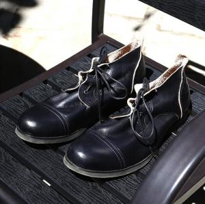 China Burnished Finishing Mens Leather Dress Shoes Lace - Up Handmade Italian Leather Shoes wholesale