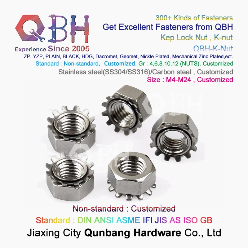 Qbh SS304 SS316 SUS304 SUS316 Stainless Steel K-Nut Star Nut