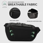 Waterproof Chest Fashion Fanny Pack Black Anti Theft Crossbody Bag Oxford Sling