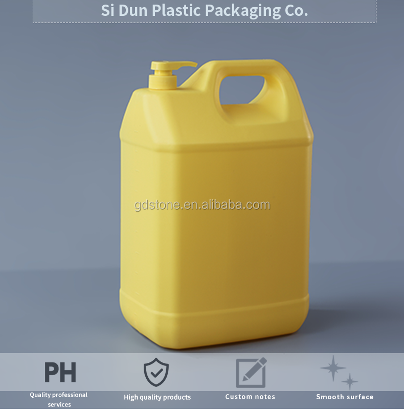 Household Width 170mm Pump Plastic Bottle With Handle 350g