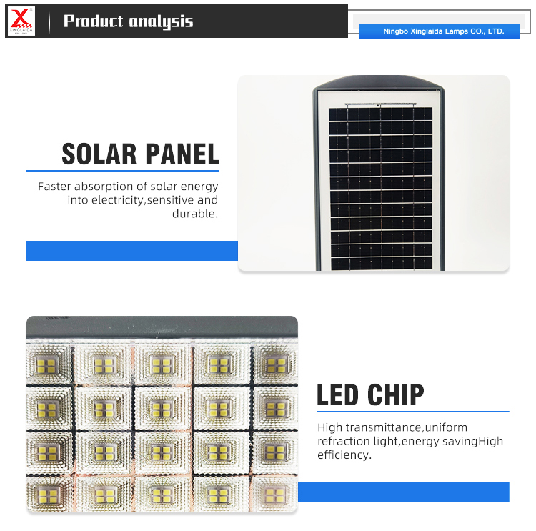 Outdoor Integrated 100W LED Solar Streetlights with High Lumen