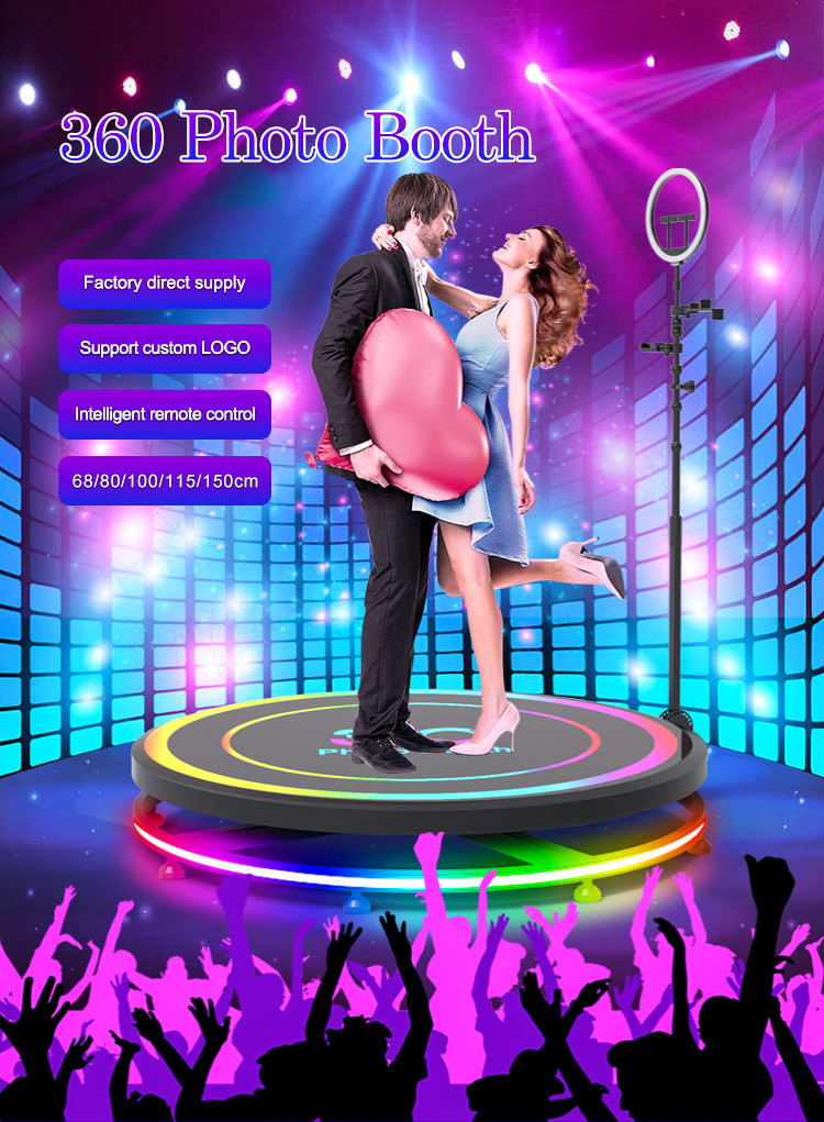 Automatic Spinning 360 Camera Booth Live Broadcast Spin Booth 360 Degree Portable