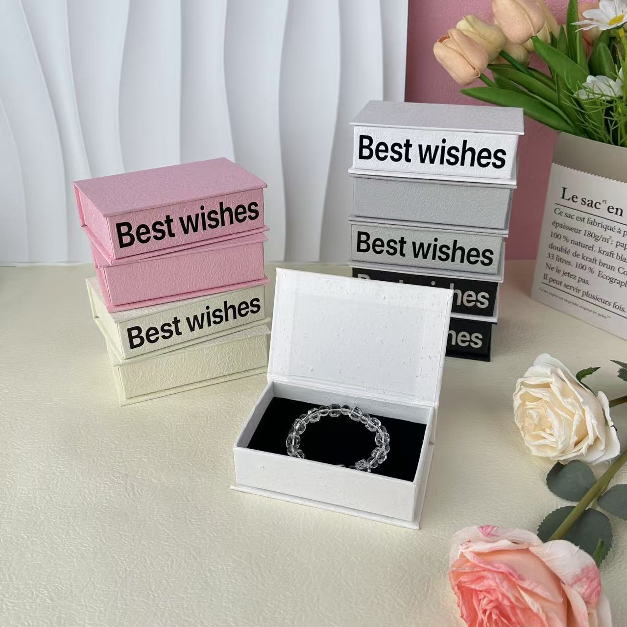 Crystal Bracelet Packaging Box Magnetic Gift Box Flip Gift Box Jewelry Box Packaging Jewelry Box