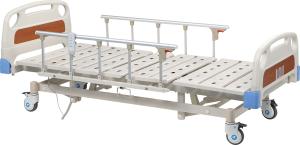 China Aluminum Alloy Railing Electric Hospital Bed Remote Control With Wheels wholesale