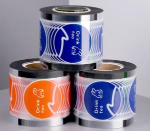 China PP PET Sealing Film Custom Printed Plastic Bubble Boba Tea Cups Sealer Roll wholesale