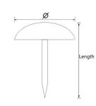 Wholesale price furniture eye cat nail head upholstery iron nails metal