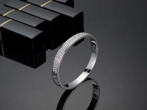 China One Of A Kind Love 18K 750 White Gold Diamond Wedding Bangle on sale