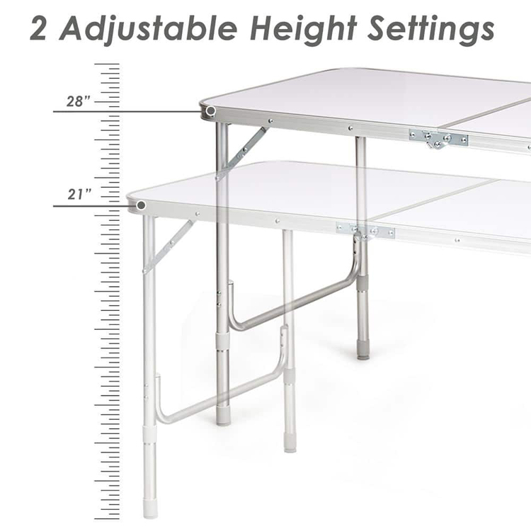 Convenient Outdoor Garden Patio Party Event Camping Table with Storage Compartment