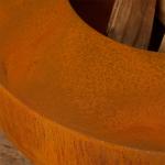 Decprative Round Wood Burning Corten Steel Fire Pit Bowl 70cm