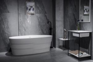 China Cool Freestanding Soaking Tub Deep Acrylic Stand Alone Soaking Tub wholesale