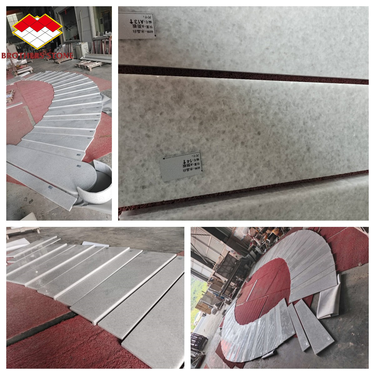 ODM/OEM Customized Marble Crystal White for Stairs Thread Onyx Marble Staircase in Foshan