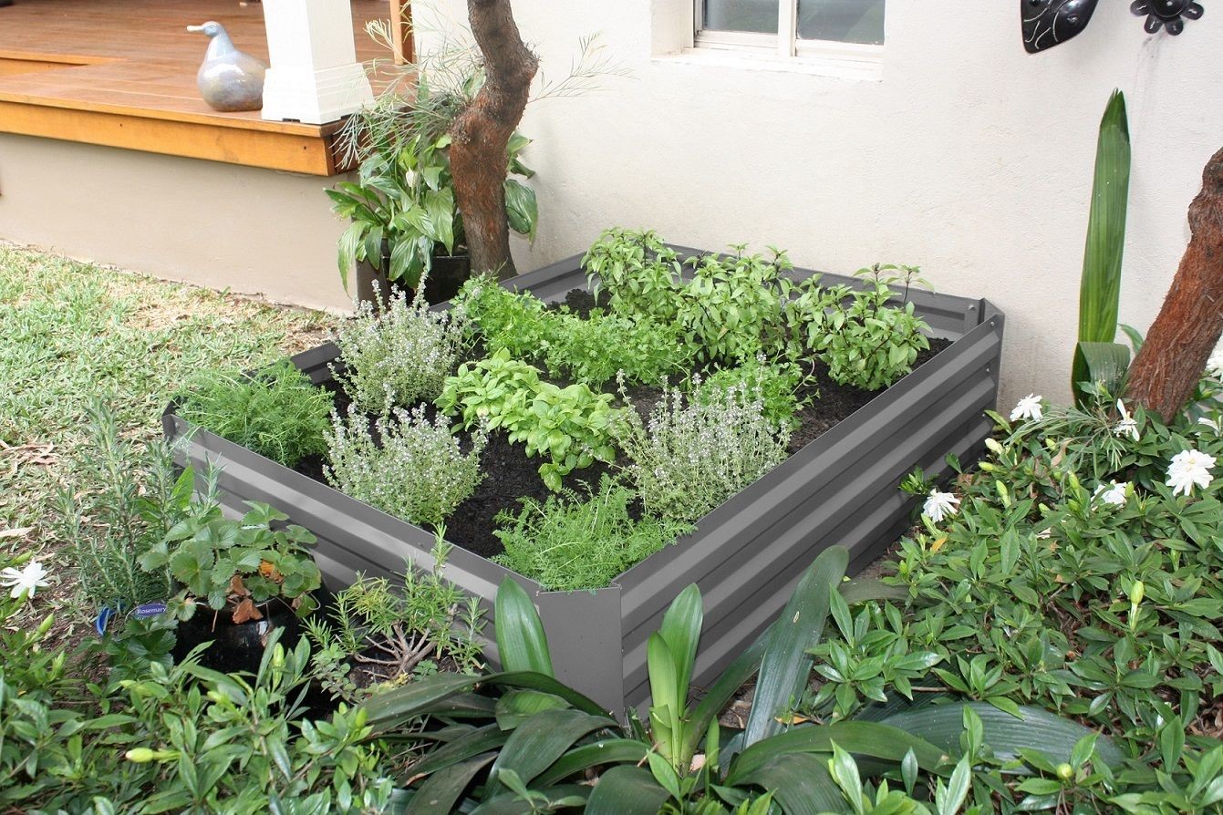 80x60x30cm Anti-Rusting Raised Metal Square Raised Garden Bed Kit