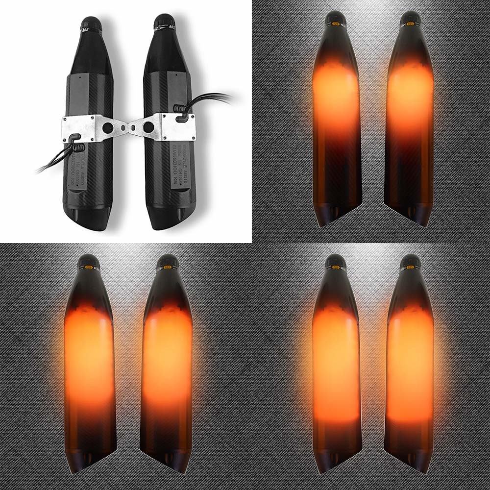 12V 4 Inch Exhaust Pipe Motorcycle Audio System Black Color