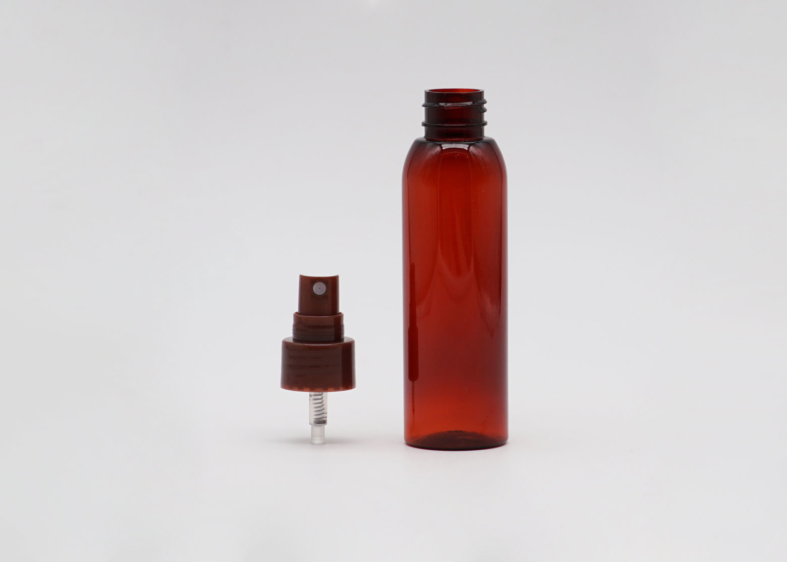 50ml Empty Cylinder Plastic Clear Dark Red Fine Mist Cosmetic Spray Bottle