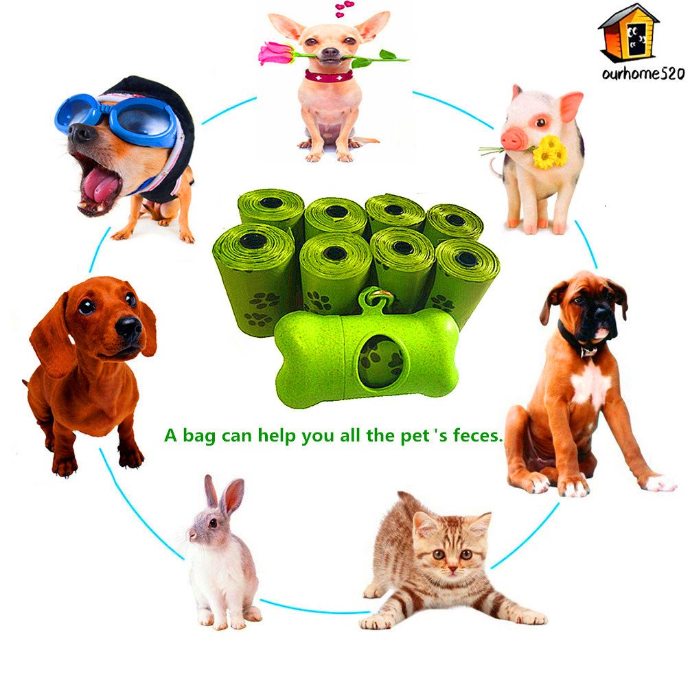 Printed Biodegradable Custom Products for Dogs Unscented Printed dog poop bags dispenser custom printed