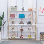 5 Storey Metal Purse Display Shelves , Retail Shoe Display Stands Any Color