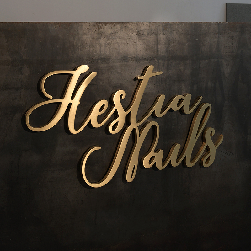 Gold Advertising 3D LED Electronic Signs for Shop Logo Light Board Display Promotion