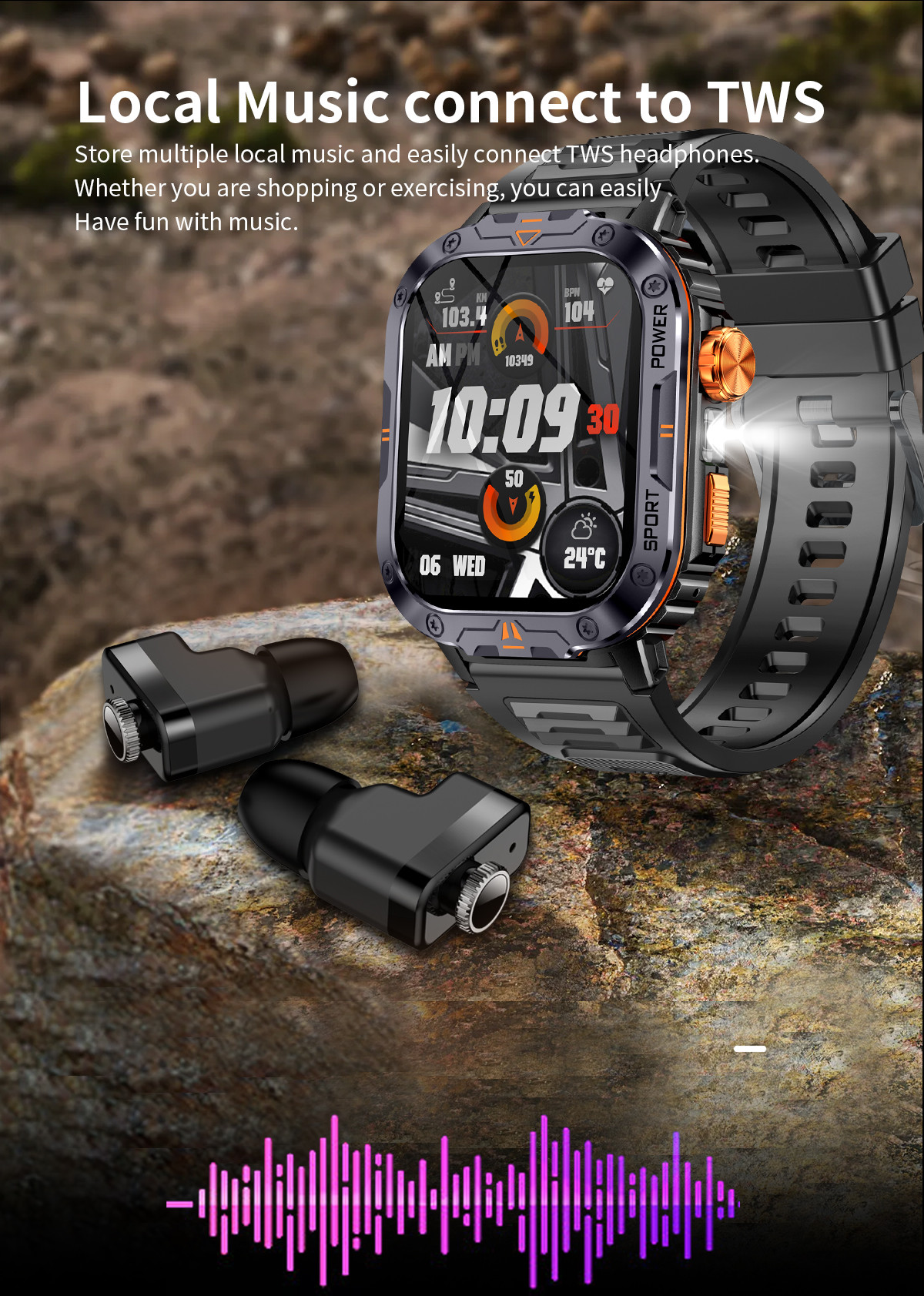 Sports Rugged Outdoor Smart Watch 4g Android 2.0inch BT Calling