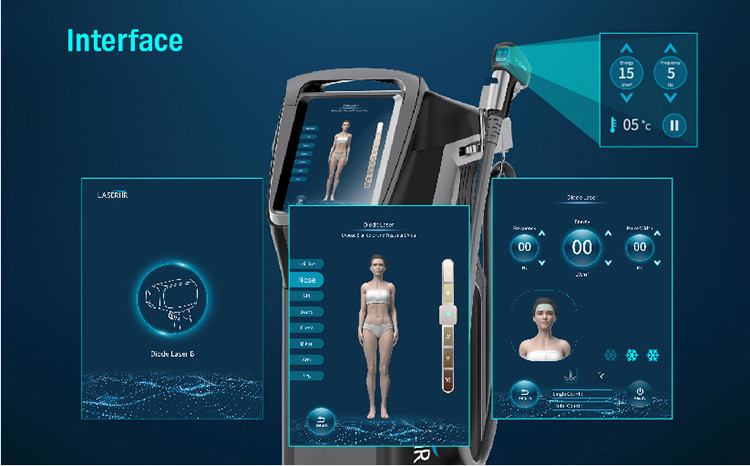 808nm Diode Laser Hair Removal Machine 1800W 12 Laser Bar diode ice laser