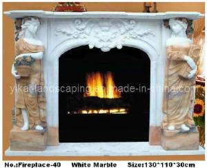 China Figure Stone Fireplace Surround by Hand Carved wholesale